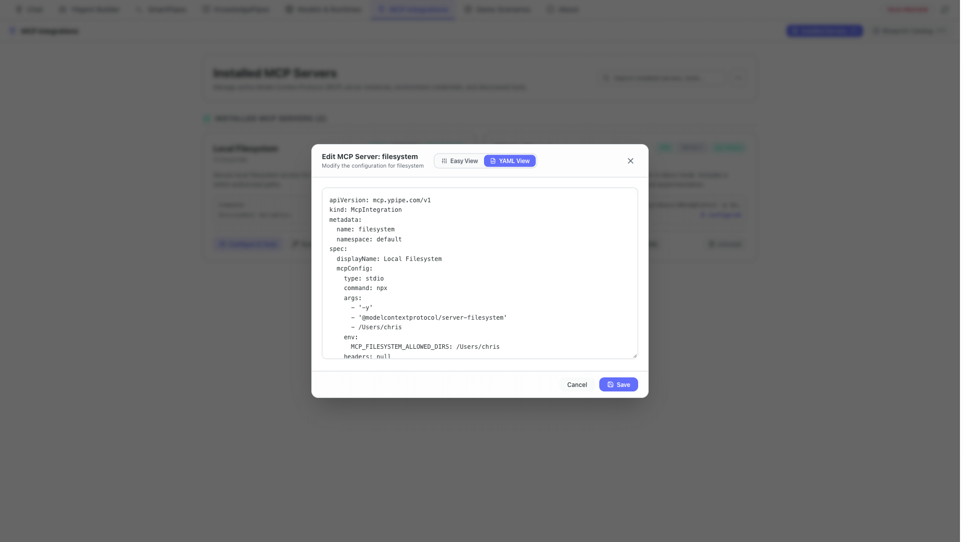 Declarative Kubernetes-style .ypipe YAML manifests generated automatically for GitOps and headless on-premise deployment.