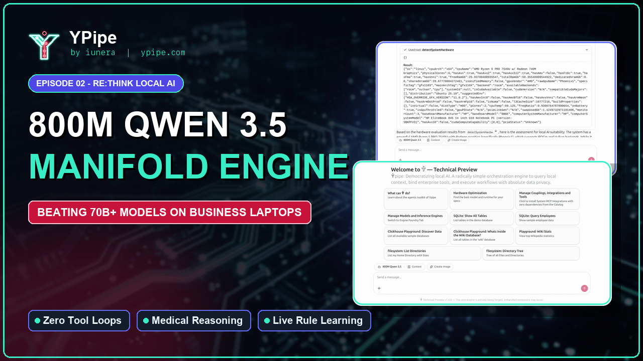YPipe Episode 02 800M Qwen 3.5 Model and Manifold Engine