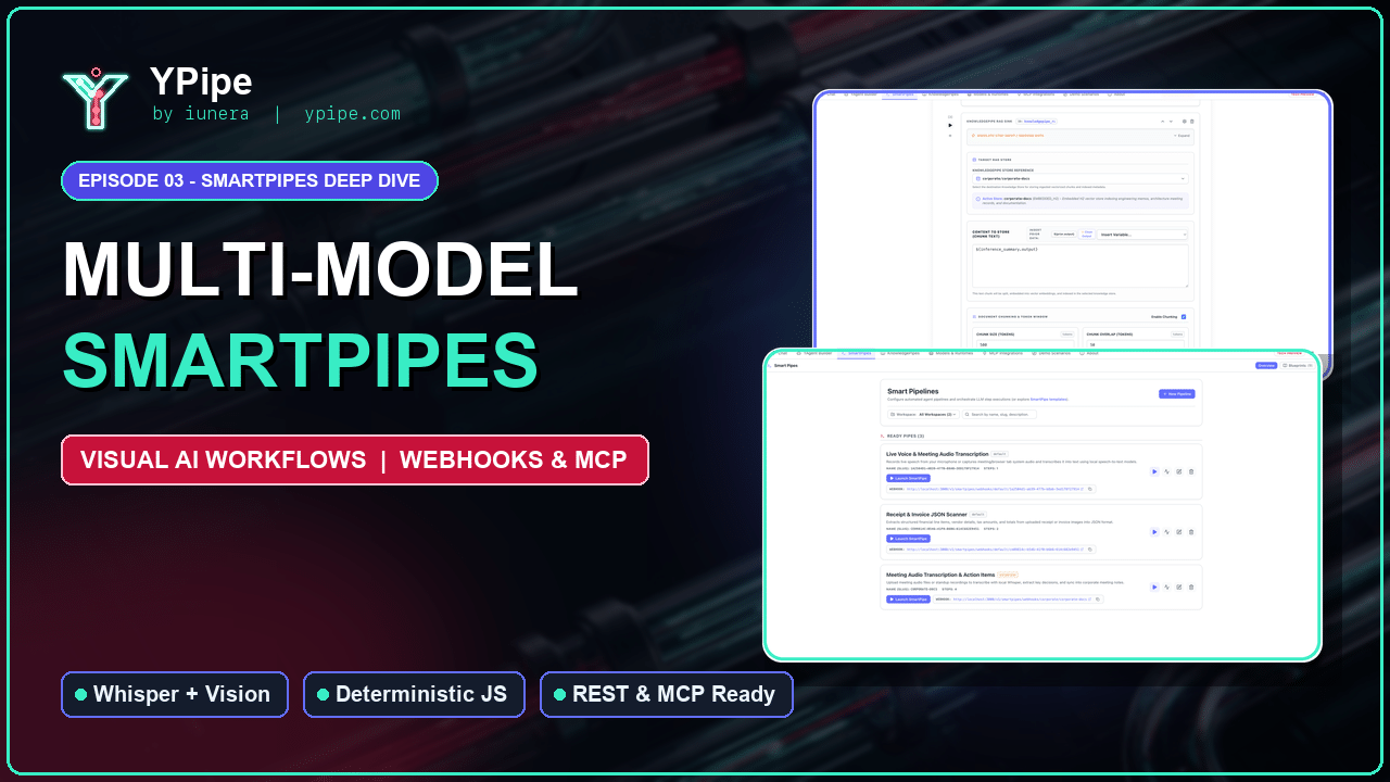 YPipe SmartPipes: Engineering Visual Multi-Model Local AI Workflows, REST Webhooks & MCP Tools
