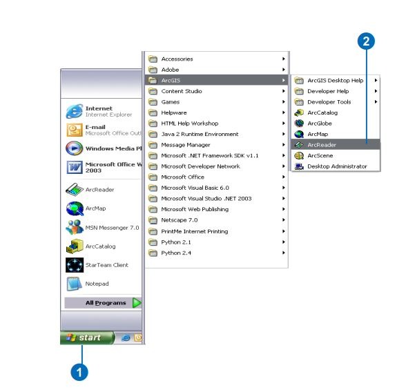 Starting ArcGIS ArcReader