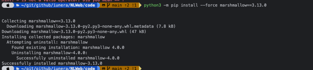 NLWeb Dependency installation process on my local computer