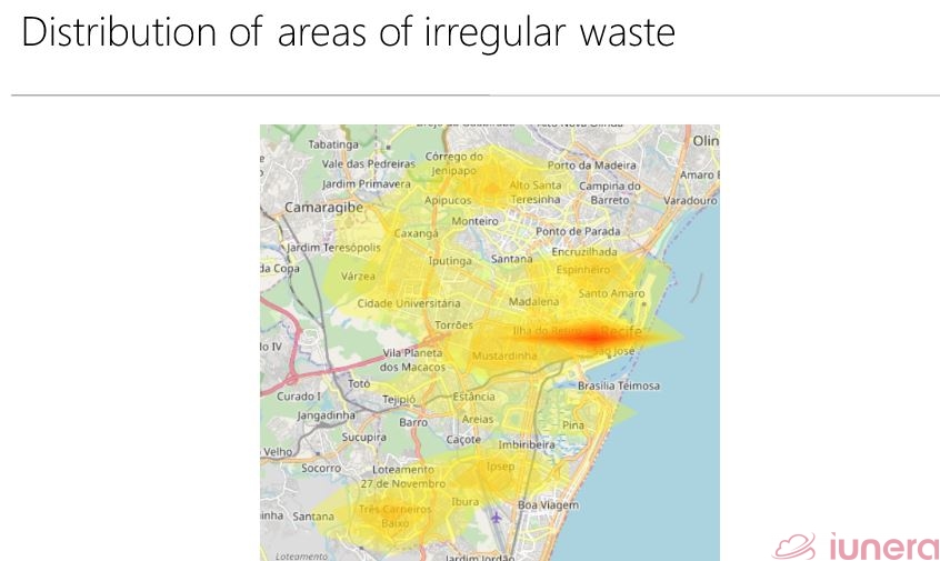 Distribution of areas of irregular waste