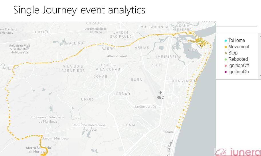 An analysis of a garbage truck's single journey in Recife, Brazil.